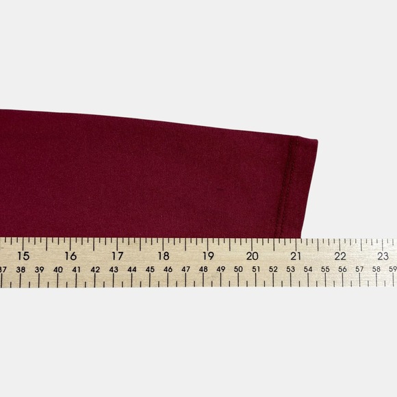 Wild Fable Maroon Square Neck Long Sleeve Ruched Back Top Cotton Blend Womens XS - Picture 7 of 7